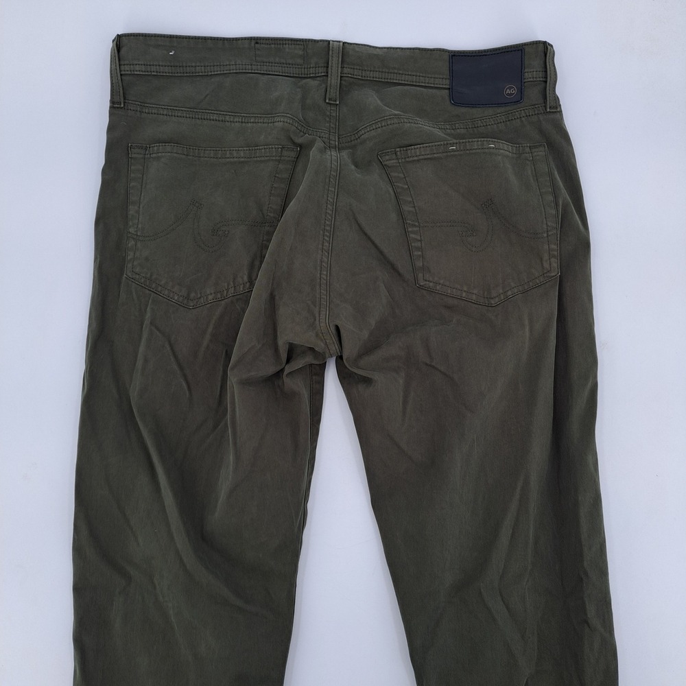 Adriano Goldschmied Everett Slim Straight Pants Mens 35x34 Italian Olive Green - Picture 10 of 12